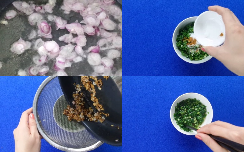 alt text: Làm mỡ hành