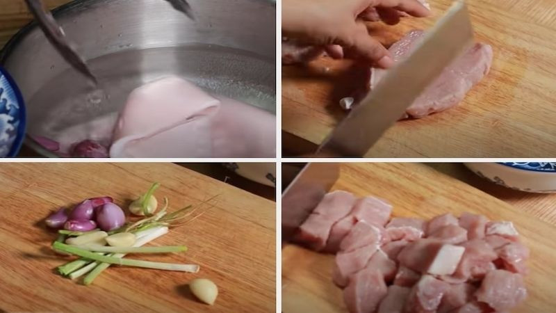 alt text: Nguyên liệu làm jambon thịt nguội