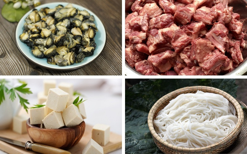 alt text: Tô bún ốc sườn hoàn chỉnh, sẵn sàng để thưởng thức