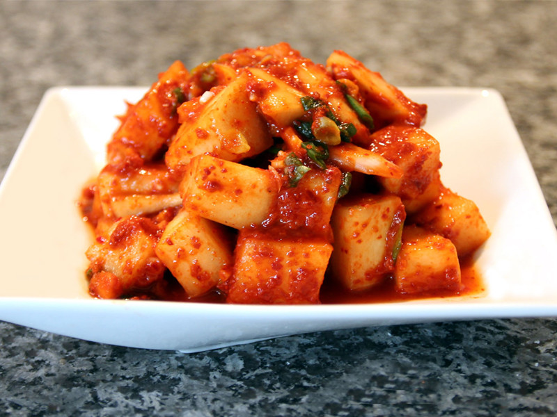 Kim chi củ cải vuông