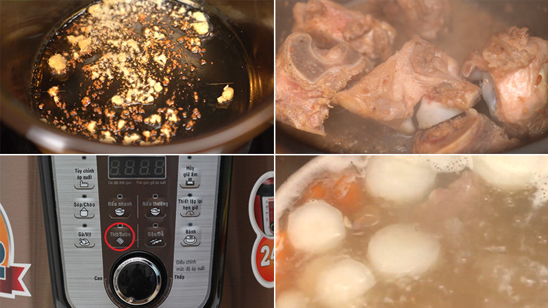 Nấu nước dùng bằng nồi áp suất