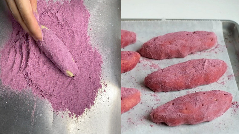 Nướng bánh khoai lang Hàn Quốc