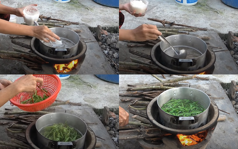 Sơ chế cá lóc và rau ngổ