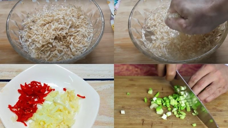 Sơ chế ruốc khô và các nguyên liệu