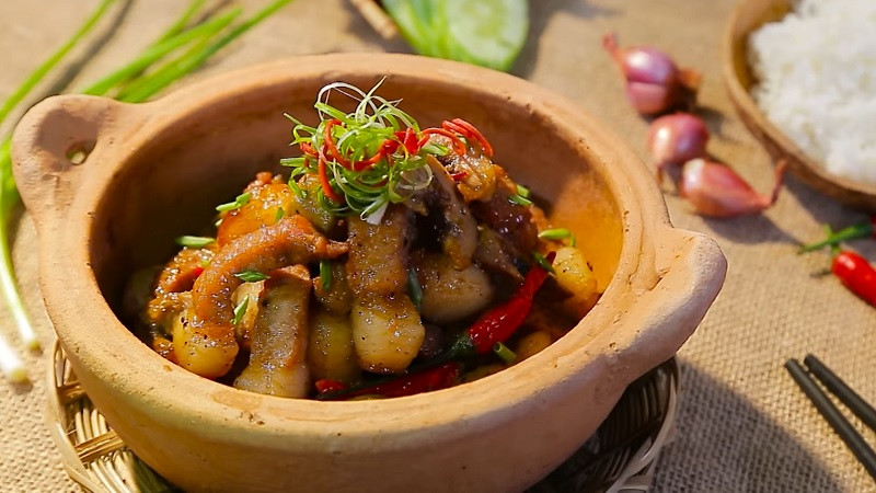 Thành phẩm thịt kho vả