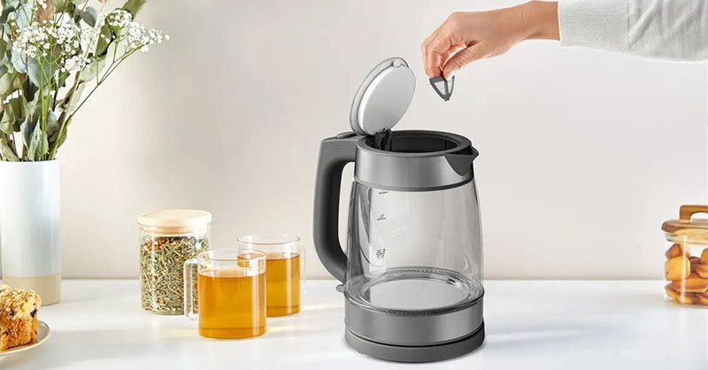 Ẩm đun nước thủy tinh sang trọng