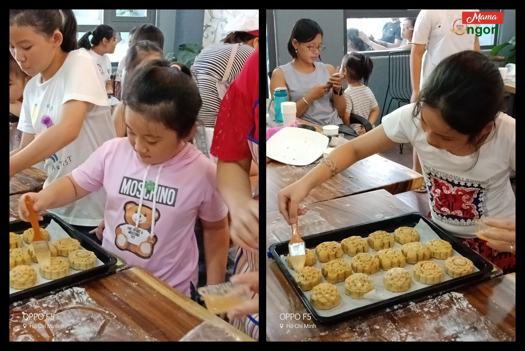 Các Bé tự tay làm những chiếc bánh xinh xắn