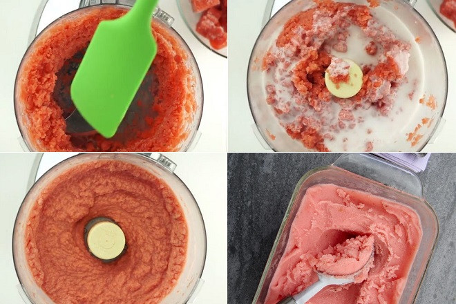 Các bước làm kem dứa nước cốt dừa