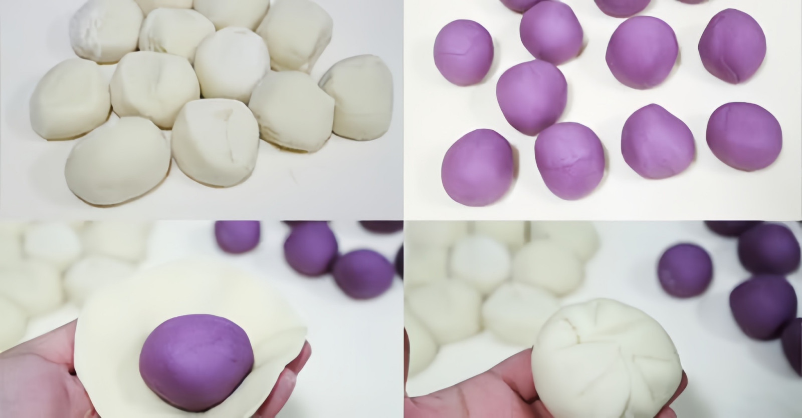 Chia bột ra từng phần nhỏ rồi tạo hình cho bánh