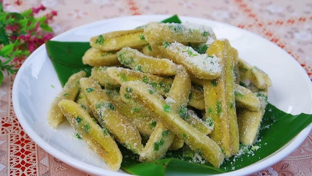 Chuối xanh chiên giòn kiểu Thái