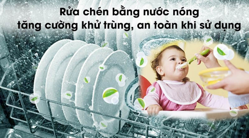 Công nghệ rửa nước nóng giúp khử trùng hiệu quả