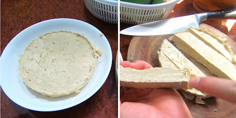 Ép tàu hũ ky để lấy nước