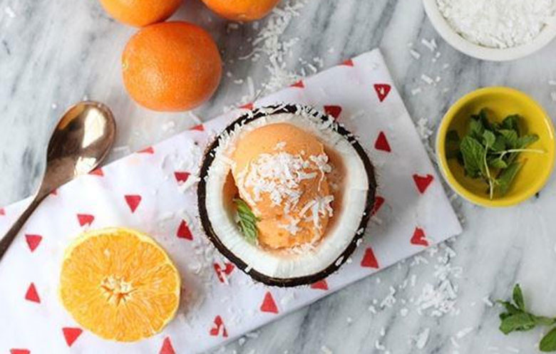 Kem dừa cốt cam hấp dẫn