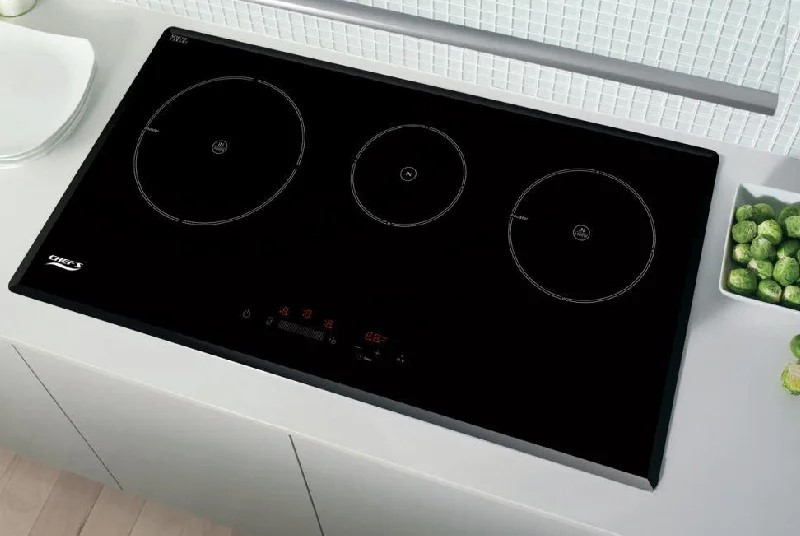 Kích thước bếp từ âm 3 vòng nấu thiết kế theo dạng hình chữ nhật