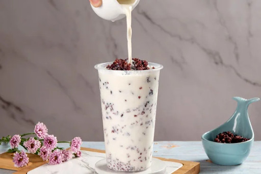 Nguyên liệu cần thiết làm sữa chua nếp cẩm trái cây