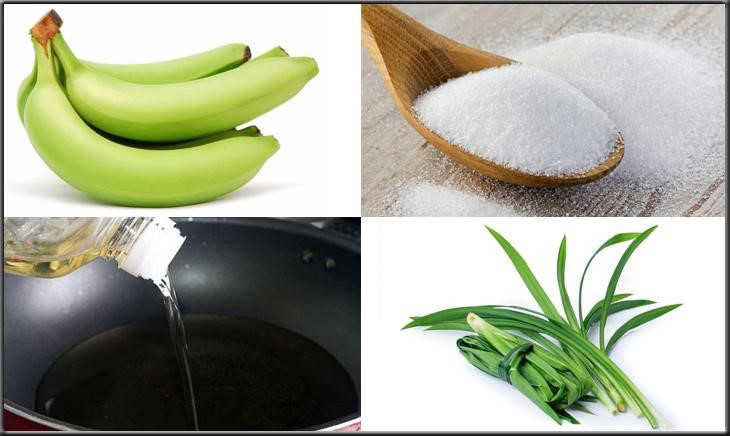 Nguyên liệu làm bánh chuối xanh chiên giòn