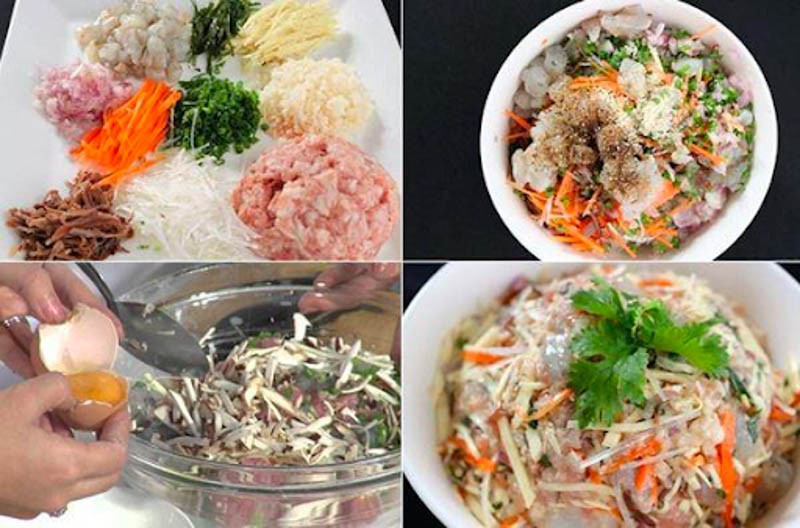 Nhân chả giò tôm thịt