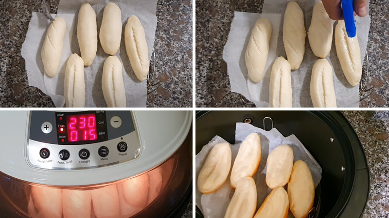 Nướng bánh mì bằng nồi chiên không dầu