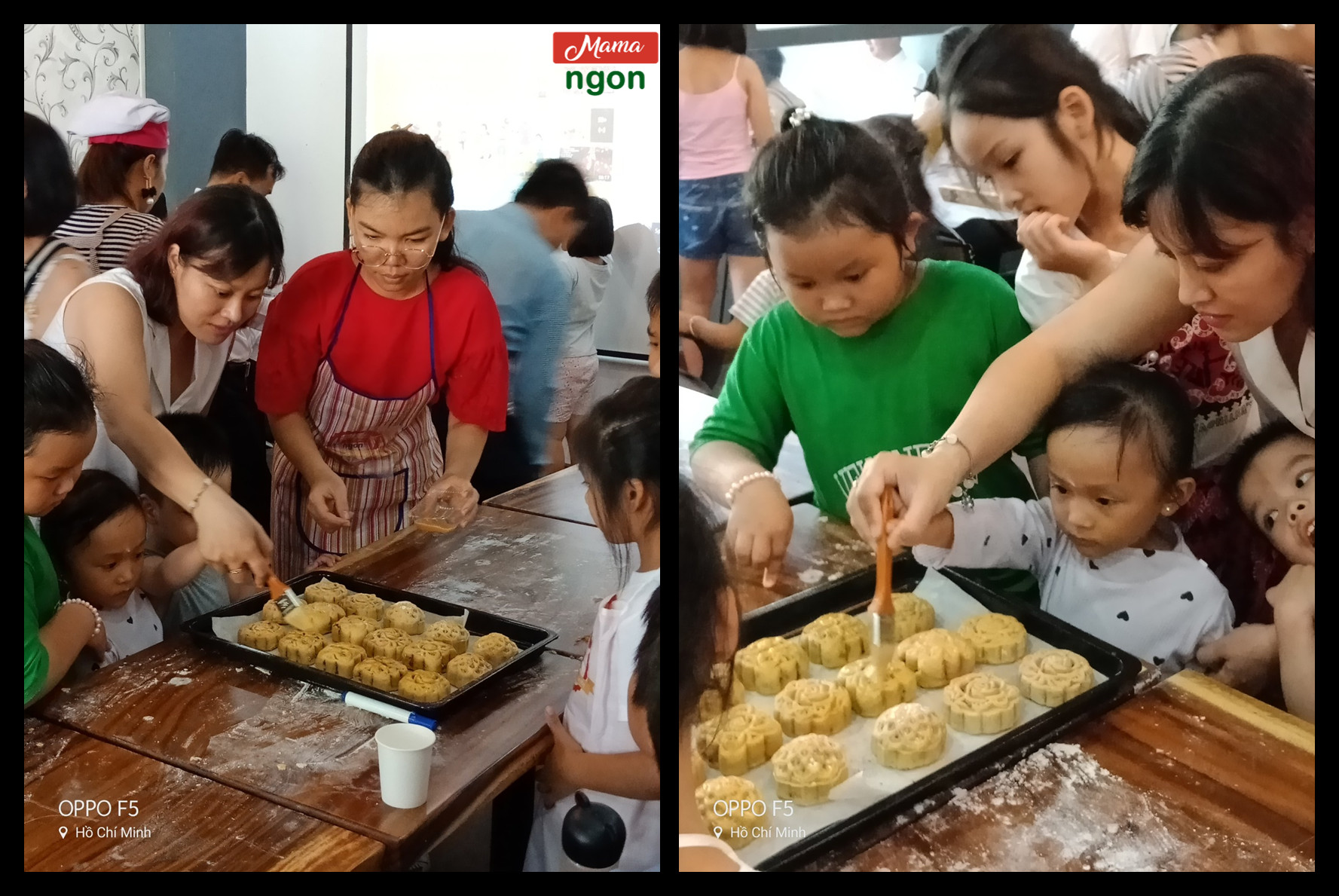 Phụ huynh làm bánh cùng các Bé