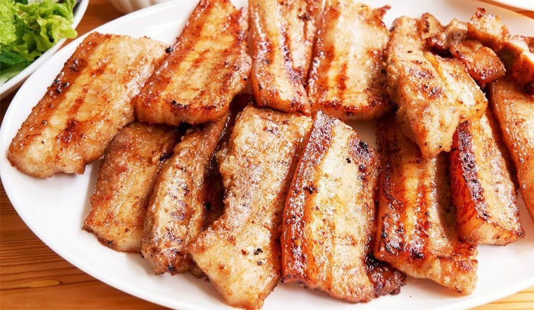 Thành phẩm của món thịt nướng bằng nồi chiên không dầu