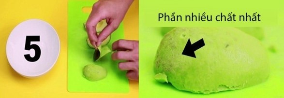 Thịt bơ được xay nhuyễn thành sinh tố