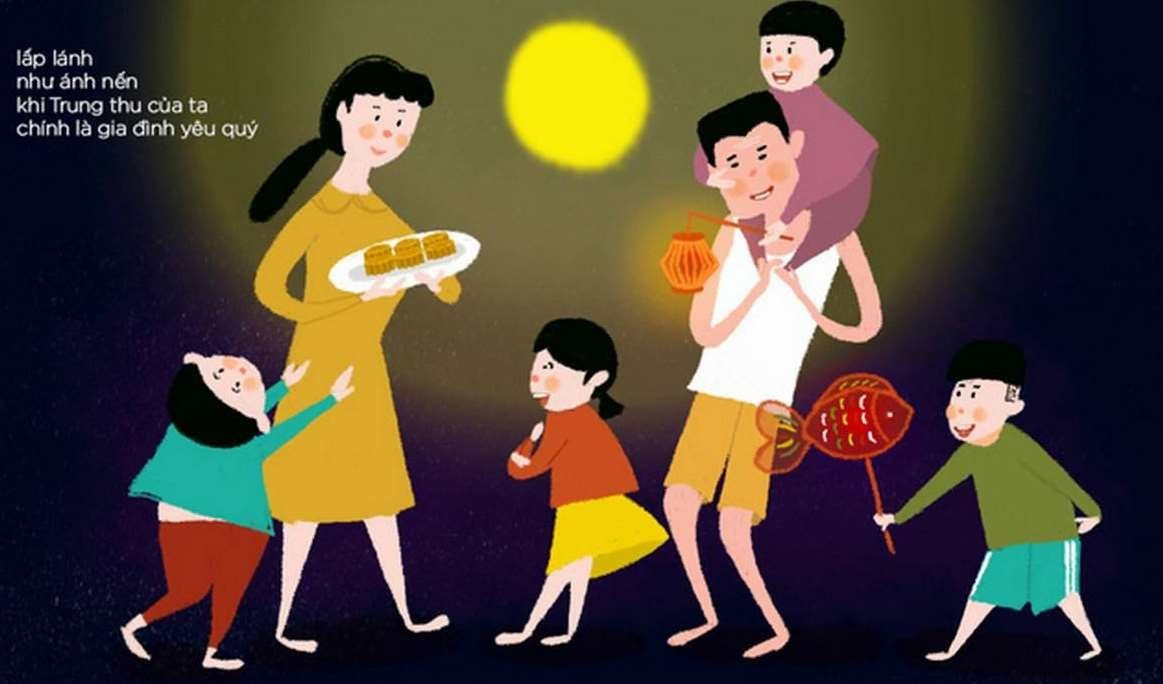 Trung thu bên gia đình