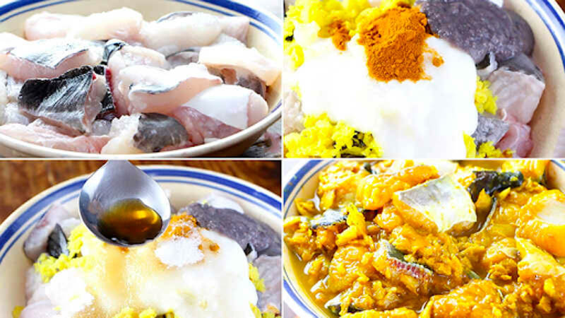 Ướp cá lăng với gia vị cho thấm đều
