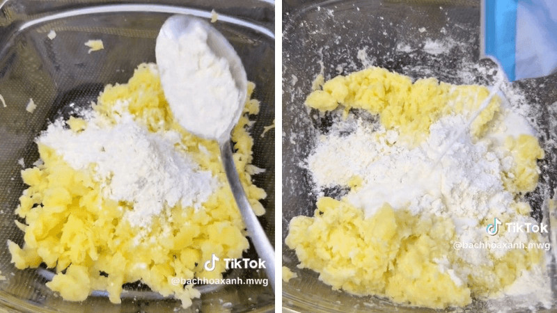 Cách làm bánh khoai tây nhân phô mai kéo sợi bé nhà thích mê