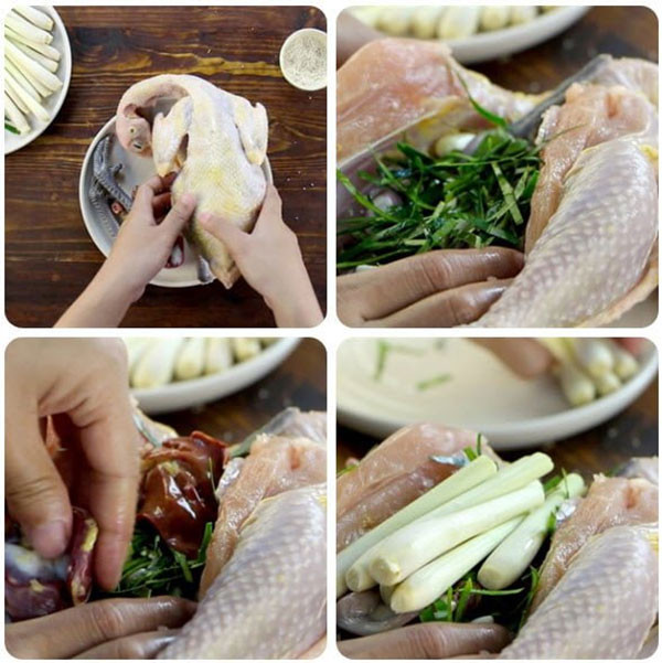 Cách làm Gà Hấp Muối Sả Lá Chanh ngon tuyệt cú mèo