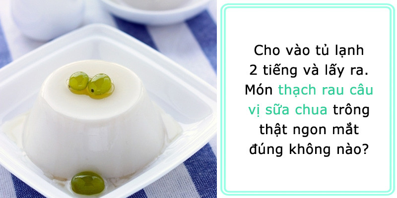 Cách làm thạch rau câu vị sữa chua