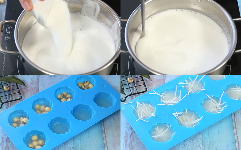 Hướng dẫn cách làm món thạch vải hạt sen ngon mát lạnh