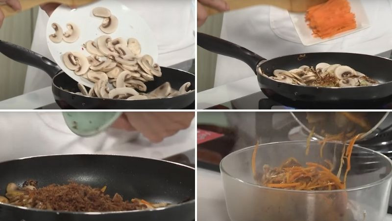 Hướng dẫn làm bánh khọt lá cẩm với nhân nấm hạt sen thơm ngon và béo mịn