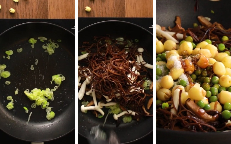 Mách bạn làm nấm đông cô xào hạt sen ăn ngon chuẩn vị